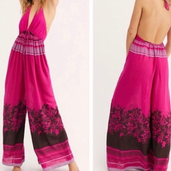 New free people palm beach halter jumpsuit size XS - Picture 4 of 12
